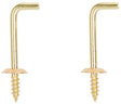 ProSource LR-403-PS Shoulder Hook, 15/32 in Opening, 4.5 mm Thread, 2-1/16 in L, Brass, Brass