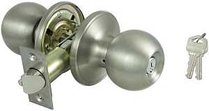 ProSource T3P00V-PS Entry Knob, Stainless Steel, KW1, KA3 Keyway, 3 Grade, Pack of 3