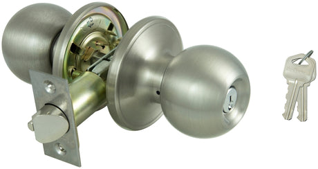 ProSource T3P00V-PS Entry Knob, Stainless Steel, KW1, KA3 Keyway, 3 Grade, Pack of 3