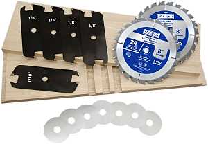 Vulcan 416371OR Saw Blade Set, 8 in Dia, 5/8 in Arbor, 24-Teeth, Carbide Cutting Edge