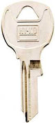 Hy-Ko 11010NA14 Key Blank, Brass, Nickel, For: National Cabinet, House Locks and Padlocks, NA14 Key Number, Pack of 10