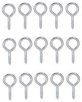 ProSource LR-223-PS Screw Eye, 2 mm Dia Wire, 2.5 mm Thread, 10/32 in L Thread, 15/16 in OAL, 14 lb Working Load, Steel