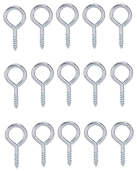 ProSource LR-223-PS Screw Eye, 2 mm Dia Wire, 2.5 mm Thread, 10/32 in L Thread, 15/16 in OAL, 14 lb Working Load, Steel
