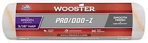 Wooster RR641-9 Roller Cover, White, 3/16 in Thick Nap, 9 in L, Fabric Cover