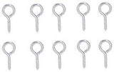 ProSource LR-209-PS Screw Eye, 2.5 mm Dia Wire, 3.2 mm Thread, 25/64 in L Thread, 1-3/16 in OAL, Steel, Zinc