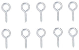 ProSource LR-209-PS Screw Eye, 2.5 mm Dia Wire, 3.2 mm Thread, 25/64 in L Thread, 1-3/16 in OAL, Steel, Zinc
