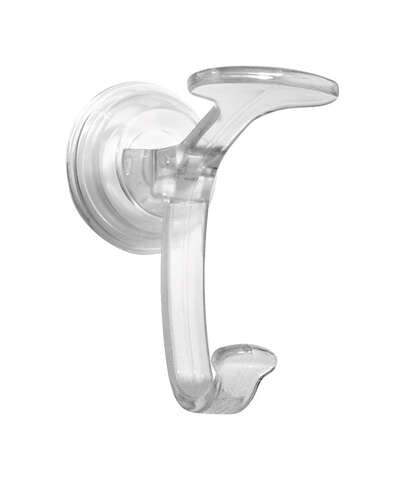 iDesign Power Lock 4.1 in. H X 2.3 in. W X 6.5 in. L Clear Suction Cup Hooks, Pack of 6