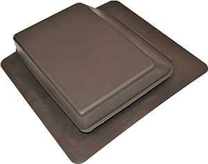 Duraflo 6065BR Roof Vent, 17.256 in OAW, 61 sq-in Net Free Ventilating Area, Polypropylene, Brown