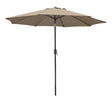 Seasonal Trends 60036 Umbrella, 92.9 in H, 107.9 in W Canopy, 107.9 in L Canopy, Round Canopy, Steel Frame, Taupe Fabric