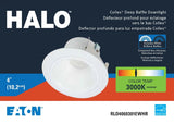 Halo RL4 Series RLD4069301EWHR Baffle Trim, 4 in Dia Recessed Can, Aluminum Body, White, Matte