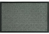 Fanmats 58777 Door Mat, 36 in L, 24 in W, Parquet Pattern, Gray