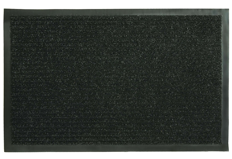 Fanmats 27389 Floor Mat, 36 in L, 21 in W, Jumbo Dual Rib Pattern, Polypropylene Surface, Charcoal Black