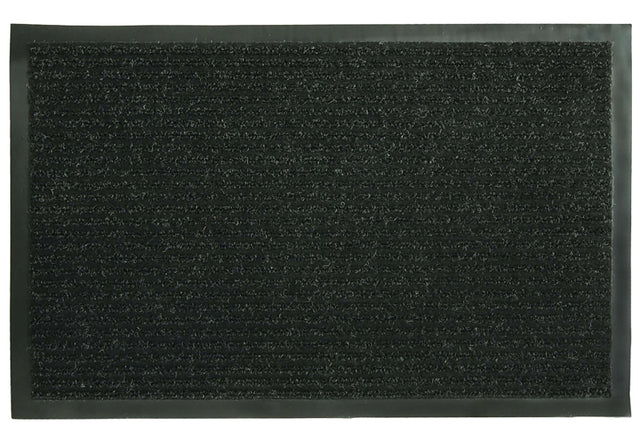 Fanmats 27389 Floor Mat, 36 in L, 21 in W, Jumbo Dual Rib Pattern, Polypropylene Surface, Charcoal Black