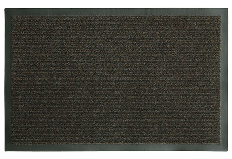 Fanmats 27392 Ribbed Utility Mat, 28 in L, 18 in W, Polypropylene Rug, Brown