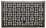 Fanmats 58780 Boot/Shoe Scraper Mat, 30 in L, 18 in W, Bacova Trellis Pattern, Rubber Surface, Black