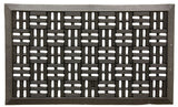 Fanmats 58780 Boot/Shoe Scraper Mat, 30 in L, 18 in W, Bacova Trellis Pattern, Rubber Surface, Black
