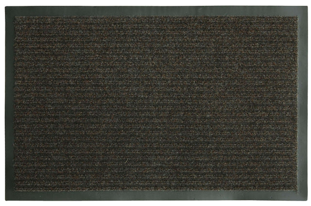 Fanmats 58805 Boot/Shoe Scraper Mat, 30 in L, 18 in W, Parquet Pattern, Olefin Surface, Brown