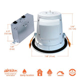 Halo RL RLS6159FS1EWHDMR Down Light, 19 W, 120 V, Metal, White, Matte