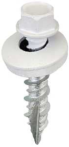 Acorn International SW-MW1BW250 Screw, High-Low, Twin Lead Thread, Hex Drive, Self-Tapping, Bright White, 250/BAG