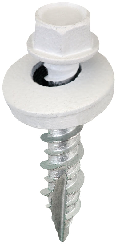 Acorn International SW-MW1BW250 Screw, High-Low, Twin Lead Thread, Hex Drive, Self-Tapping, Bright White, 250/BAG