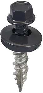 Acorn International SW-MW1CG250 Screw, High-Low, Twin Lead Thread, Hex Drive, Self-Tapping, Charcoal Gray, 250/BAG