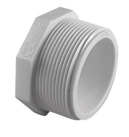 Charlotte Pipe Schedule 40 1 in. MPT X 1 in. D FPT PVC Plug 1 pk, Pack of 25