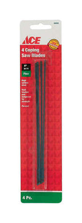 Ace 6 in. Carbon Steel Coping Saw Blade 28 TPI 4 pk