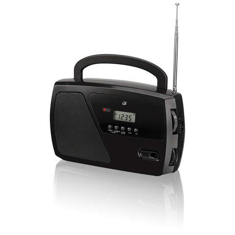 GPX Black AM/FM Clock Radio Digital Plug-In