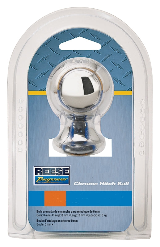 REESE TOWPOWER 74022 Hitch Ball, 1-7/8 in Dia Ball, 1 in Dia Shank, 2000 lb Gross Towing, Steel