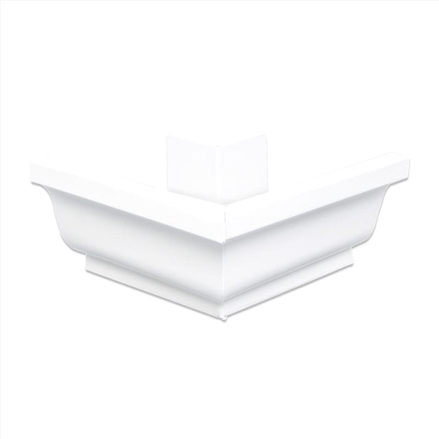 Amerimax 5 in. W X 7.25 in. L White Aluminum K Outside Miter