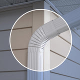 Amerimax 2 in. H X 3 in. W X 17 in. L White Aluminum B Gutter Elbow