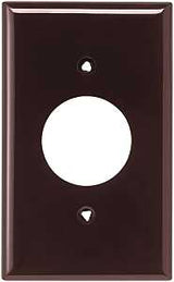 Eaton Wiring Devices 5131B-BOX Single Receptacle Wallplate, 4-1/2 in L, 2-3/4 in W, 1 -Gang, Nylon, Brown, Pack of 15