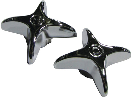 Plumb Pak PP805-112 Faucet Handle, V-Grip, For: Sink and Faucets, Chrome Plated