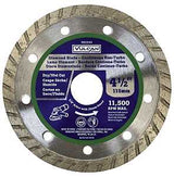 Vulcan 937341OR Continuous Turbo Diamond Blade, 4.5 in Dia, 7/8 in Arbor