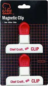 Chef Craft 20858 Magnetic Mini Clip, 3 in W, Red/White