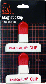 Chef Craft 20858 Magnetic Mini Clip, 3 in W, Red/White
