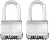 Master Lock Magnum Series M5XTLF Padlock, Keyed Alike Key, 3/8 in Dia Shackle, 1-1/2 in H Shackle, Boron Carbide Shackle
