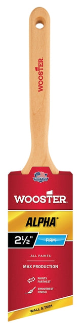 Wooster 4231-2 1/2 Paint Brush, 2-1/2 in W, 2-15/16 in L Bristle, Synthetic Fabric Bristle, Sash Handle