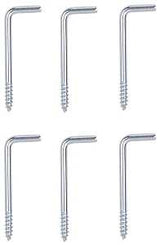 ProSource LR-398-PS Screw Hook, 9/16 in Opening, 3.8 mm Thread, 1-7/8 in L, Steel, Zinc