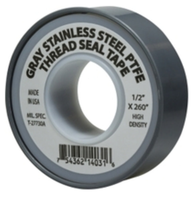 Midland Industries 982135BAG Tape, 260 in L, 1/2 in W, Stainless Steel, Gray