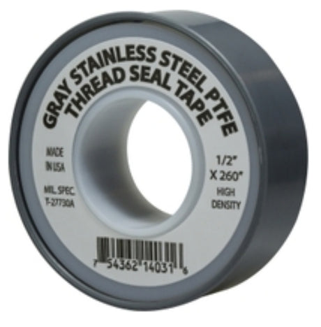 Midland Industries 982135BAG Tape, 260 in L, 1/2 in W, Stainless Steel, Gray