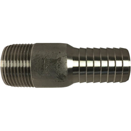 Midland Industries 973928LFBAG Adapter, 1-1/4 in, Hose Barbed, 1-1/4 in, MIP, 150 psi Pressure, Stainless Steel