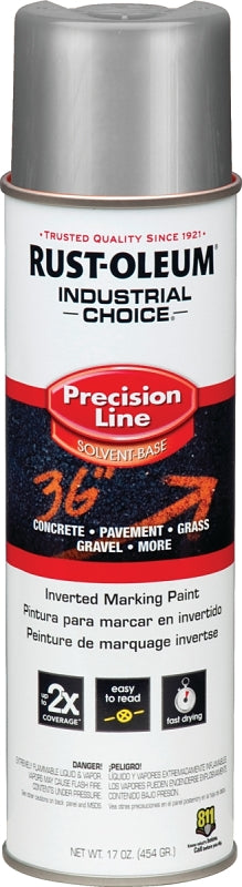 Rust-Oleum 239007 Traffic Marking Paint, Gloss, Silver, 16 oz Can