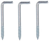 ProSource LR-396-PS Screw Hook, 5/8 in Opening, 5.3 mm Thread, 2-5/8 in L, Steel, Zinc