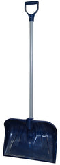 Rugg 26PDX-S Snow Shovel, 18 in W Blade, Combo Blade, Polyethylene Blade, Steel Handle, Navy