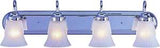 Boston Harbor RF-V-027-CH-3L Vanity Light Fixture, 60 W, 4-Lamp, A19 or CFL Lamp, Steel Fixture, Chrome Fixture