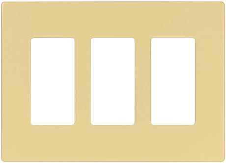 Arrow Hart PJS PJS263V Wallplate, 4.87 in L, 6-3/4 in W, 3 -Gang, Polycarbonate, Ivory, High-Gloss