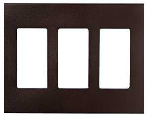 Eaton Cooper Wiring PJS PJS263RB-SP-L Wallplate, 4.87 in L, 6-3/4 in W, 3 -Gang, Polycarbonate, Oil-Rubbed Bronze, Pack of 6