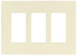 Eaton Cooper Wiring PJS PJS263LA Wallplate, 4.87 in L, 6-3/4 in W, 3 -Gang, Polycarbonate, Light Almond
