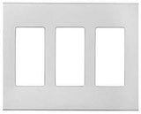 Eaton Cooper Wiring PJS PJS263SG-SP-L Wallplate, 4.87 in L, 6-3/4 in W, 3 -Gang, Polycarbonate, Silver Granite